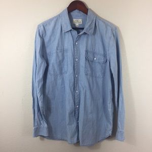 Lucky Brand Chambray Button Up Shirt L